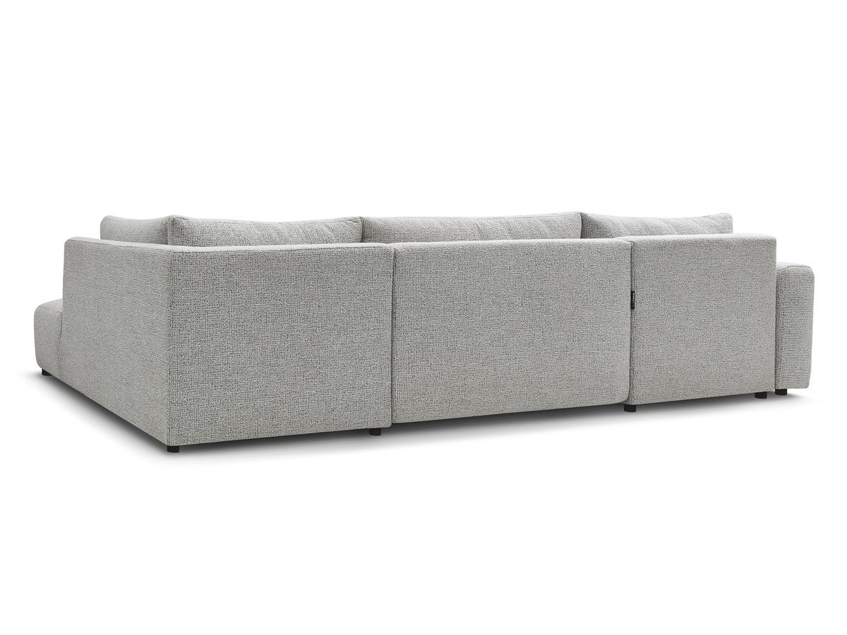 Canapé panoramique convertible coffre ARSENE avec pouf