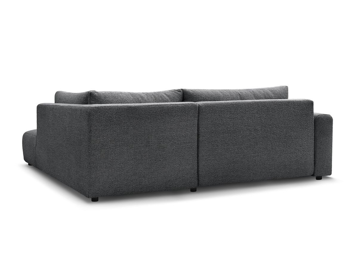 Canapé d'angle L convertible coffre ARSENE avec pouf