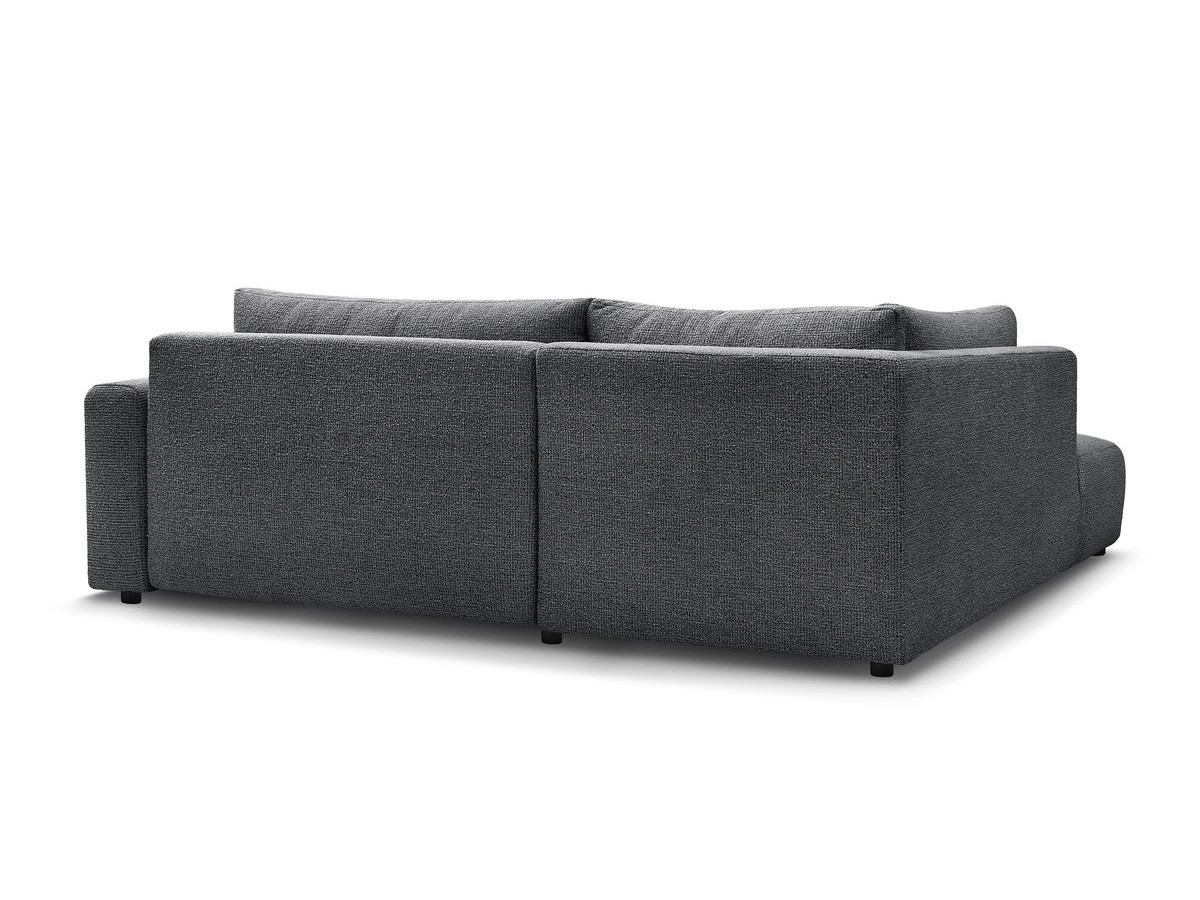 Canapé d'angle L convertible coffre ARSENE avec pouf