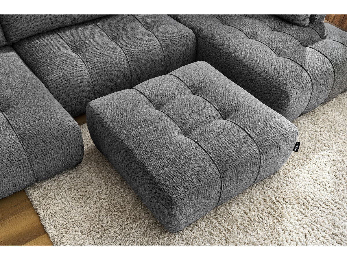 ARSENE panoramische slaapbank met opbergvak en poef