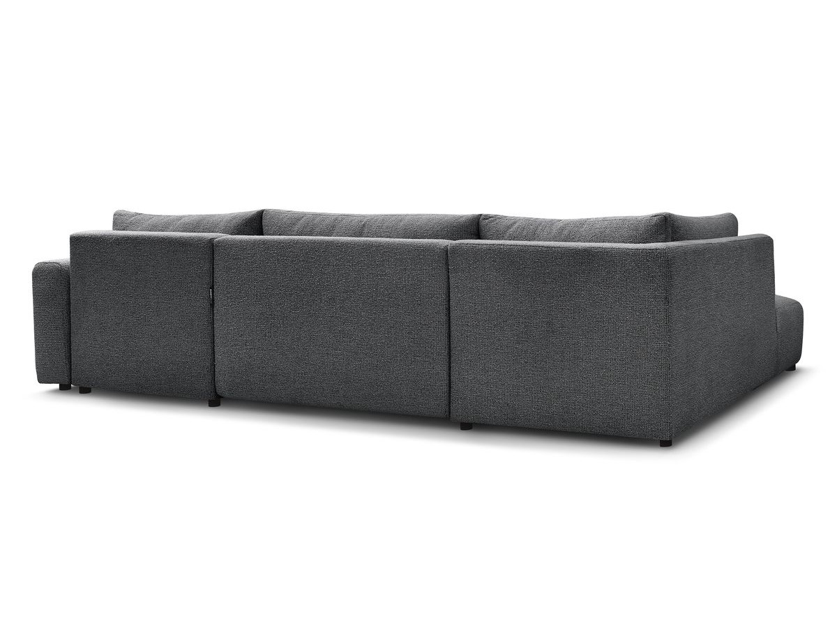 Canapé panoramique convertible coffre ARSENE avec pouf