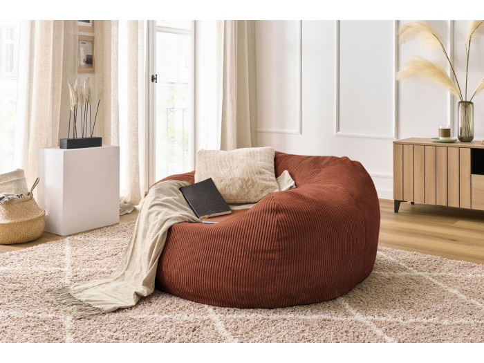 Pouf VOLTAIRE velours côtelé