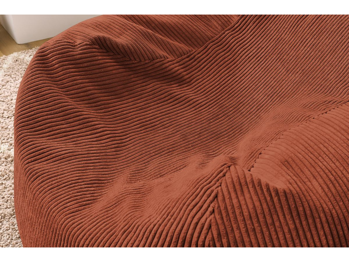 VOLTAIRE ultrazachte poef van corduroy