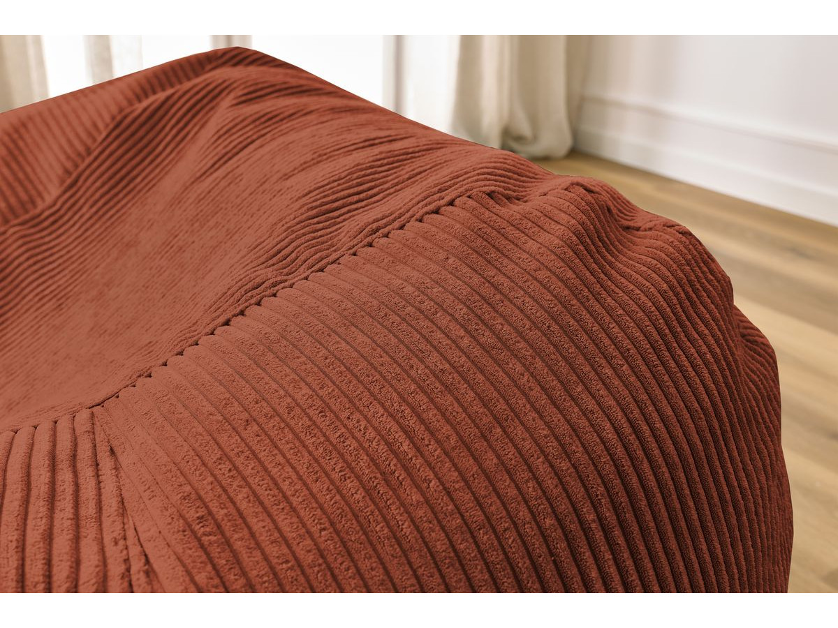 VOLTAIRE ultrazachte poef van corduroy