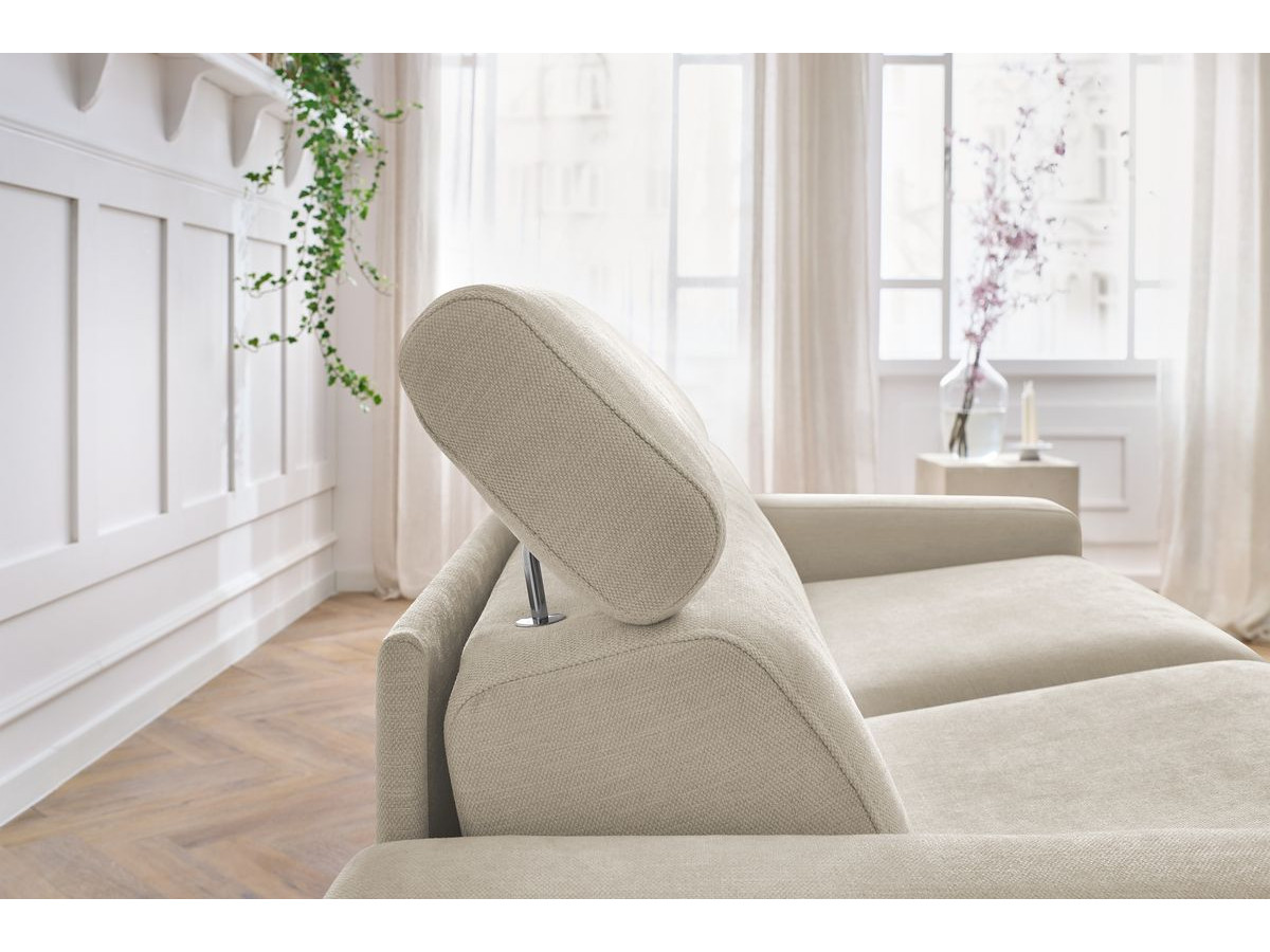 MONACO rechte slaapbank, express opening, gladde stof