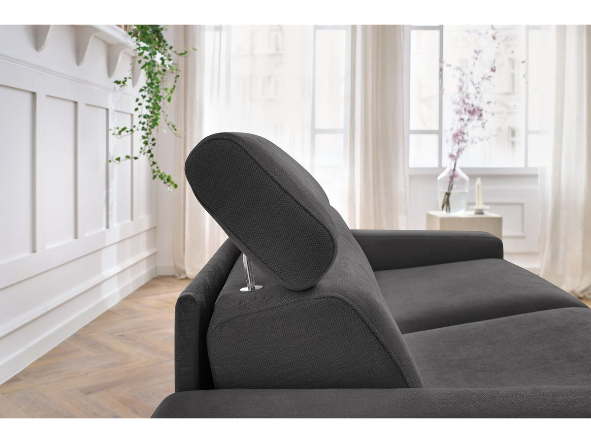 MONACO rechte slaapbank, express opening, gladde stof