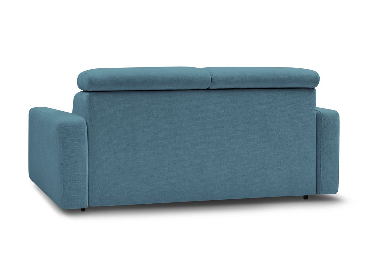 Canapé droit convertible MONACO ouverture express tissu lisse