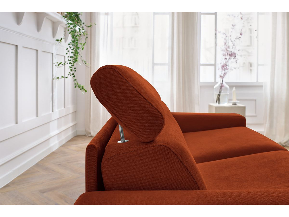 Canapé droit convertible MONACO ouverture express tissu lisse