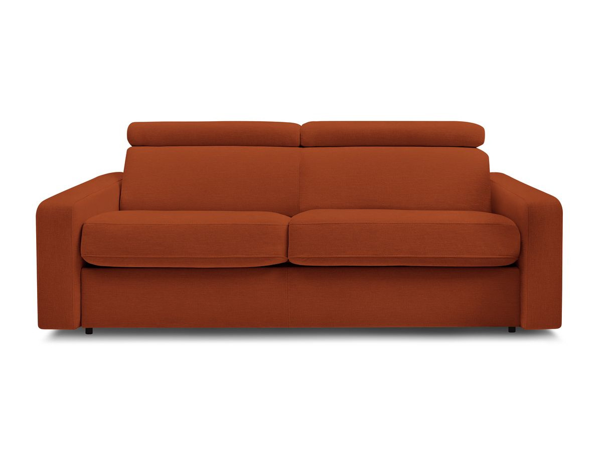 Canapé droit convertible MONACO ouverture express tissu lisse