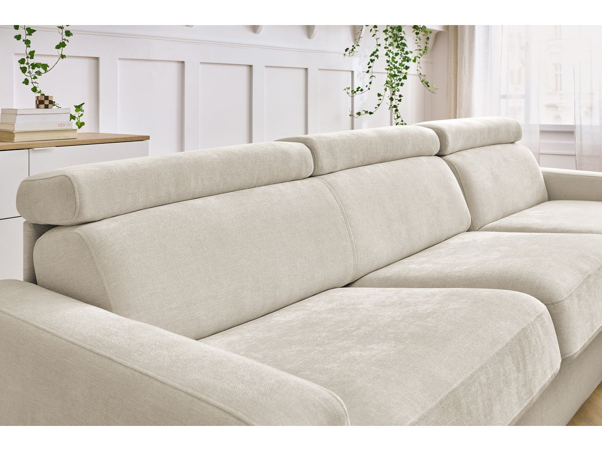 Canapé d'angle réversible convertible coffre MONACO tissu lisse
