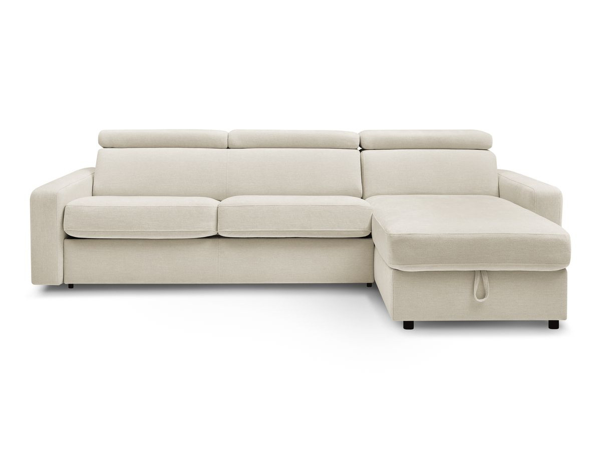 Canapé d'angle réversible convertible coffre MONACO tissu lisse