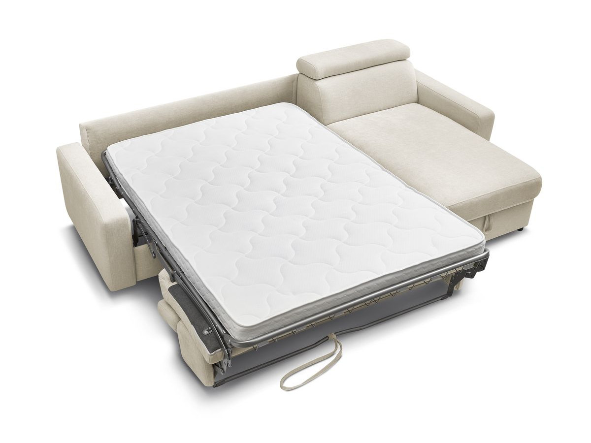 Canapé d'angle réversible convertible coffre MONACO tissu lisse