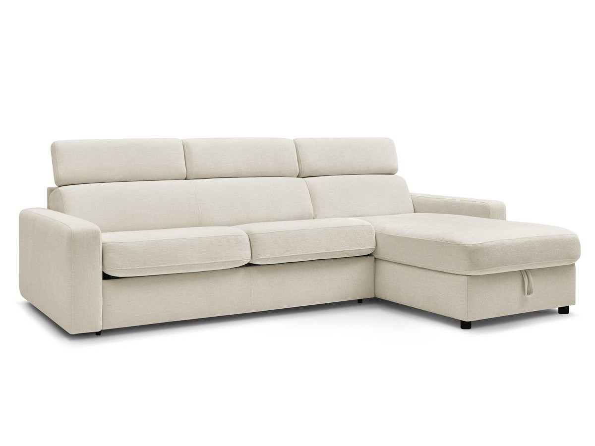 Canapé d'angle réversible convertible coffre MONACO tissu lisse