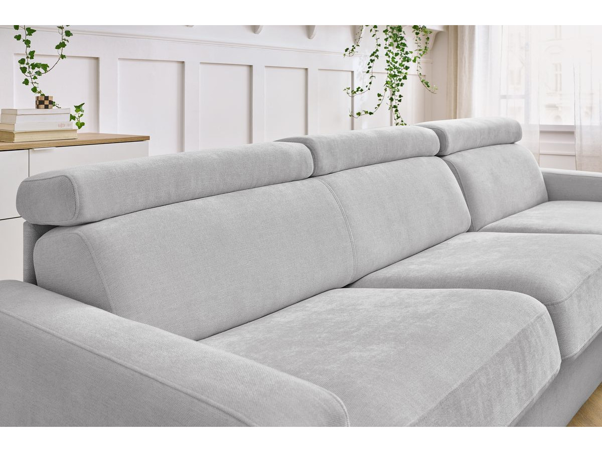 Canapé d'angle réversible convertible coffre MONACO tissu lisse