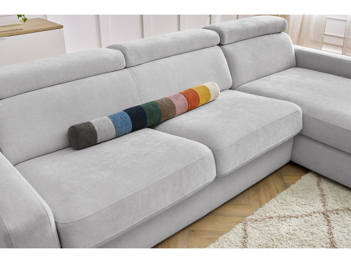 Canapé d'angle réversible convertible coffre MONACO tissu lisse