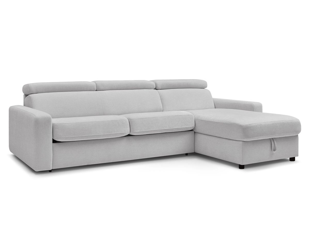 Canapé d'angle réversible convertible coffre MONACO tissu lisse