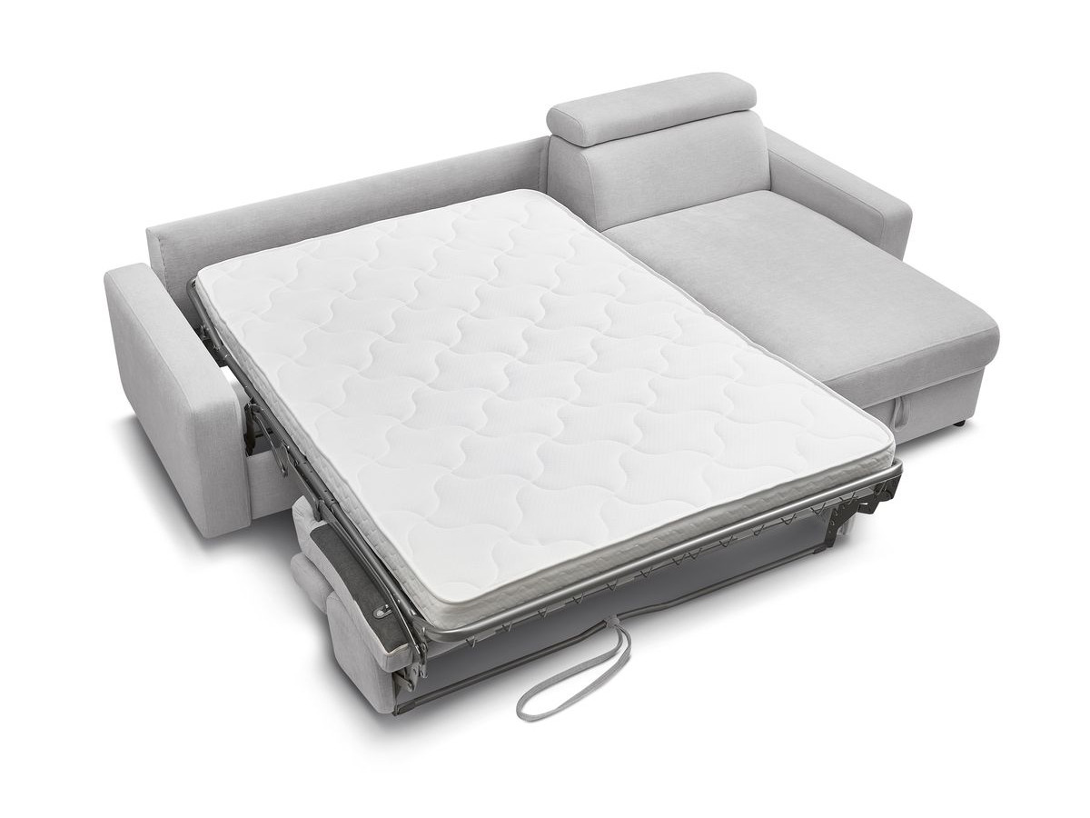 Canapé d'angle réversible convertible coffre MONACO tissu lisse
