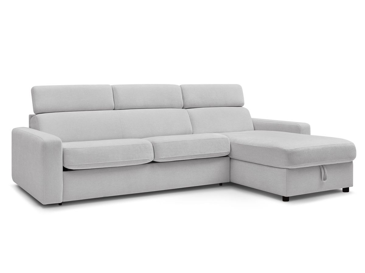 Canapé d'angle réversible convertible coffre MONACO tissu lisse