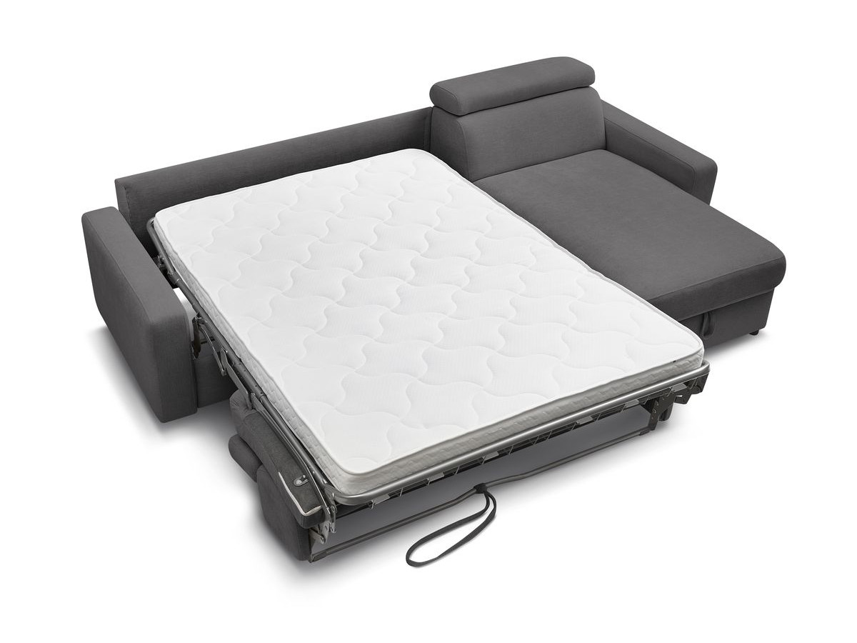 Canapé d'angle réversible convertible coffre MONACO tissu lisse