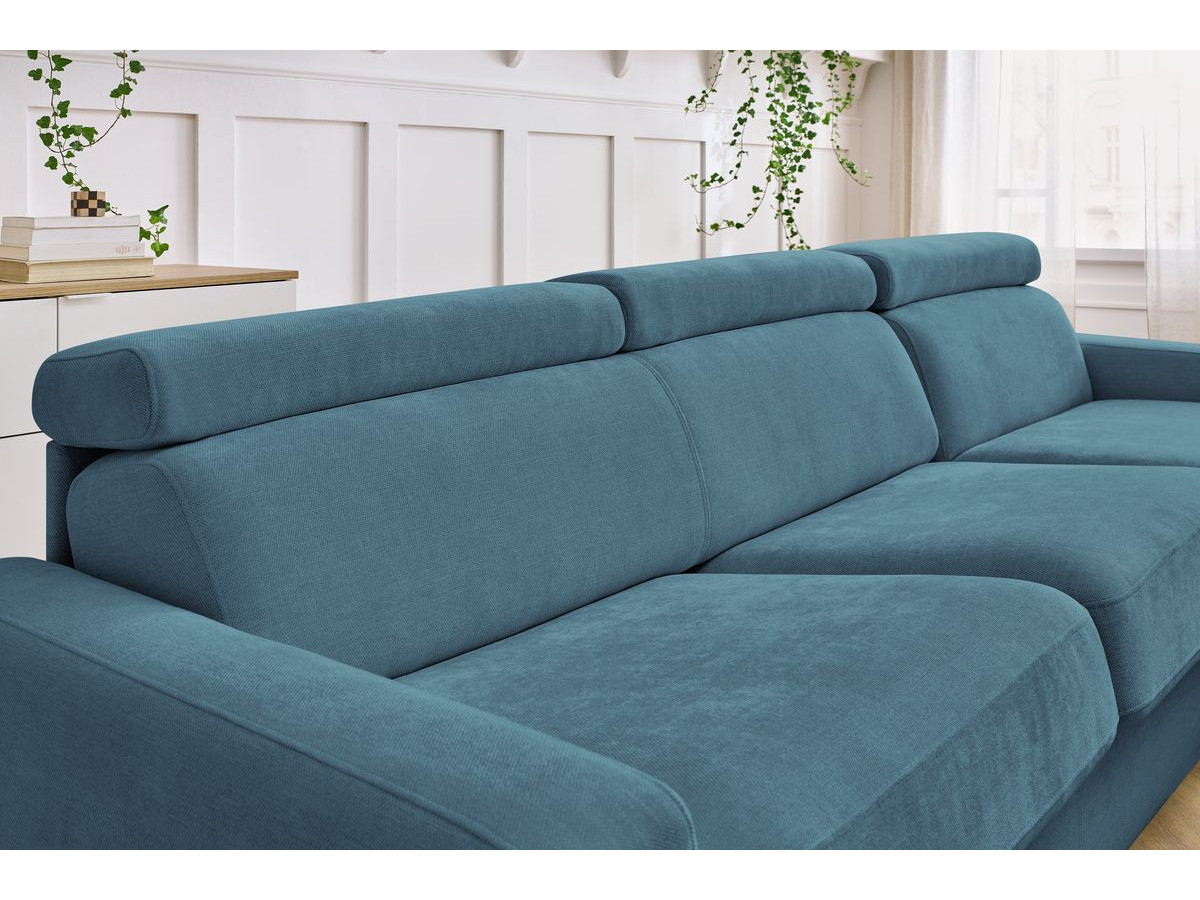 Canapé d'angle réversible convertible coffre MONACO tissu lisse