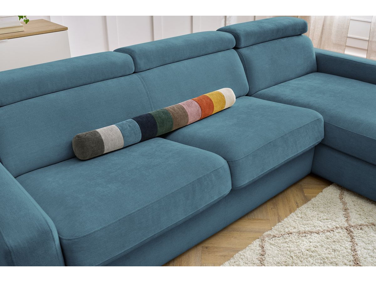 Canapé d'angle réversible convertible coffre MONACO tissu lisse