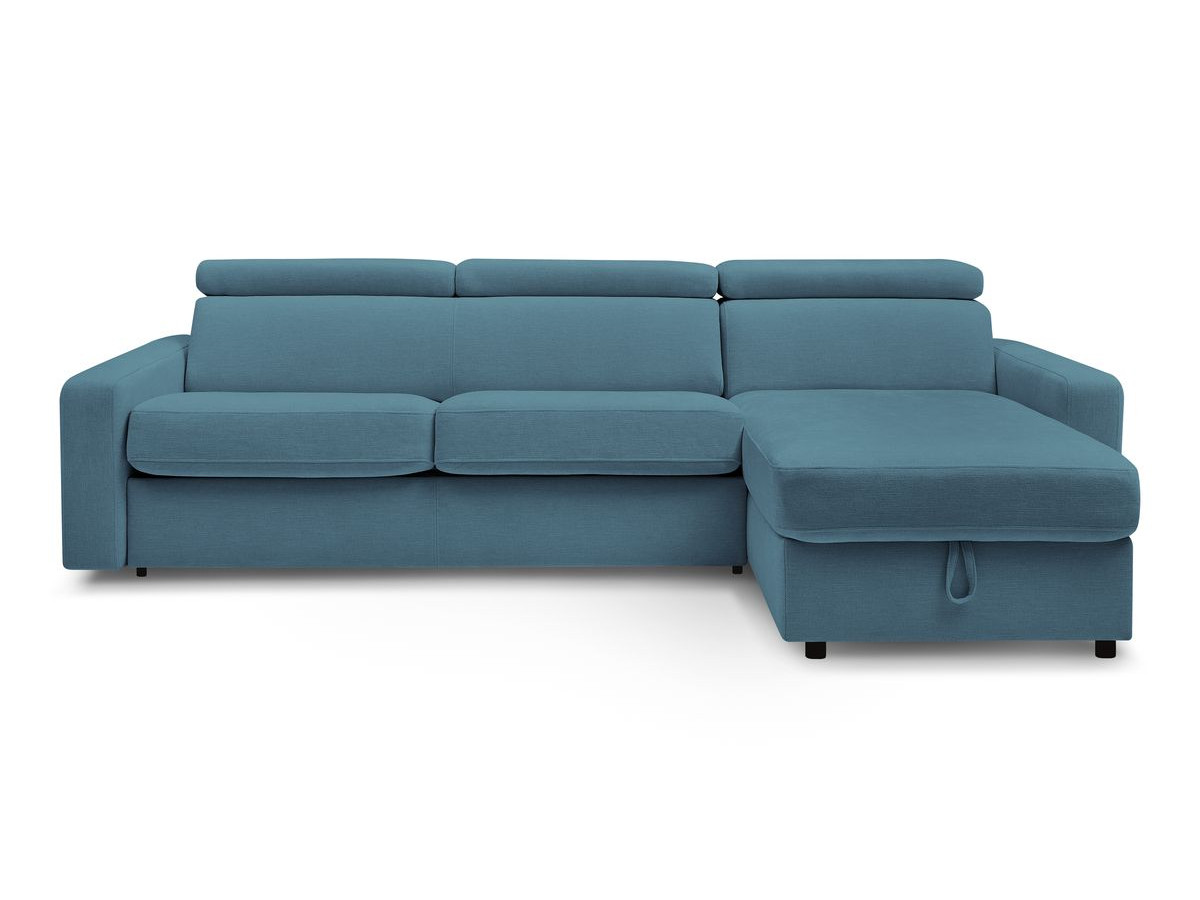 Canapé d'angle réversible convertible coffre MONACO tissu lisse