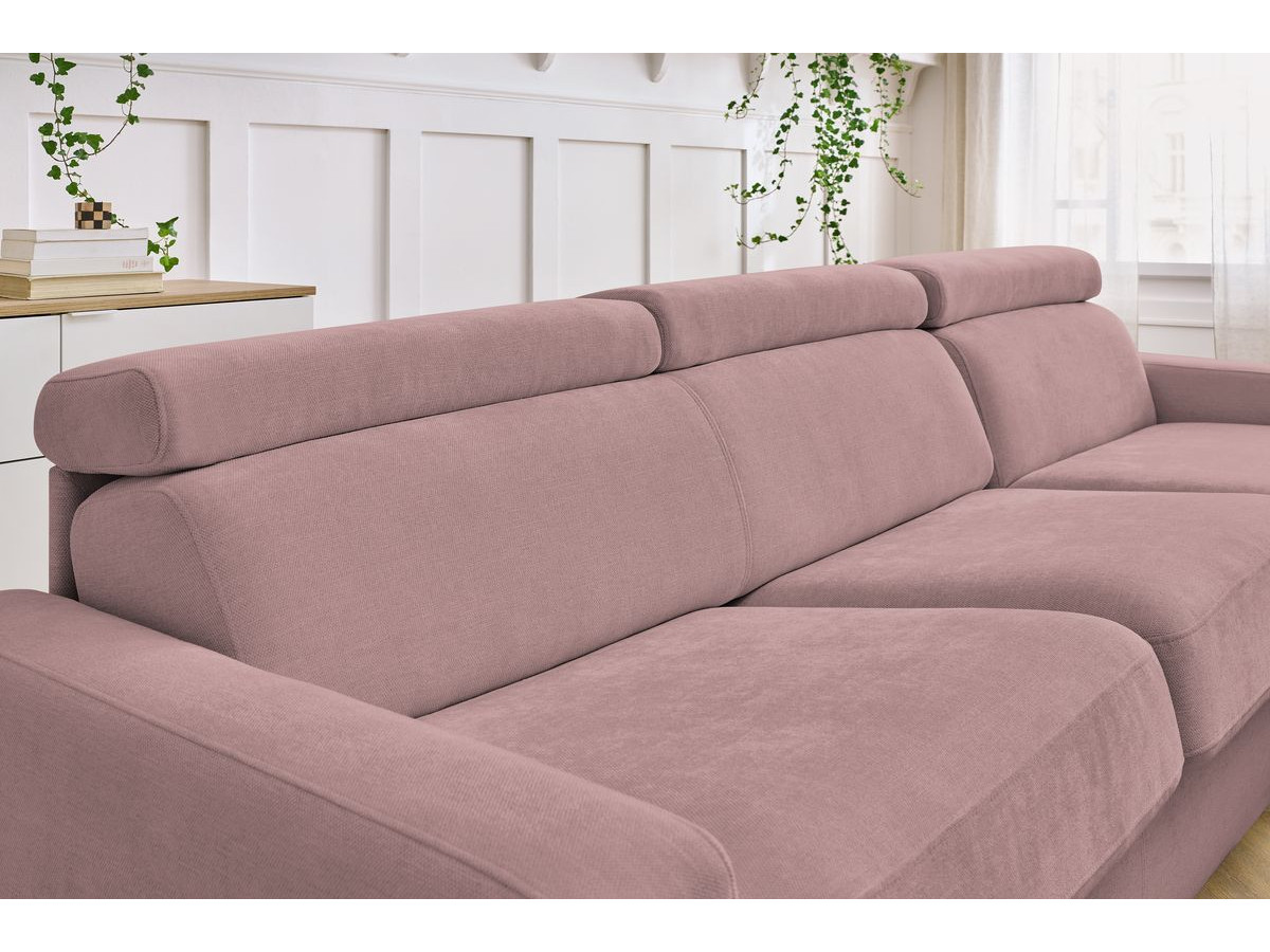 Canapé d'angle réversible convertible coffre MONACO tissu lisse