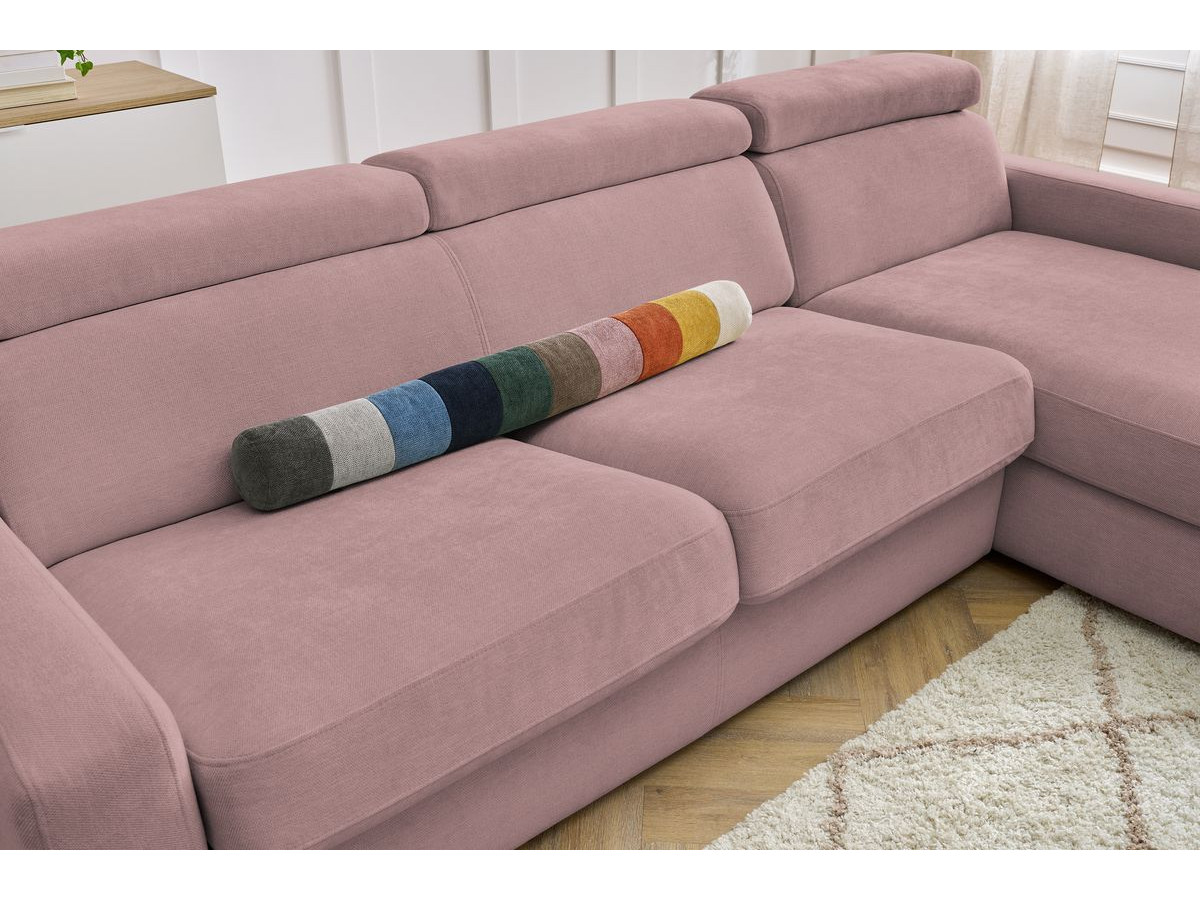 Canapé d'angle réversible convertible coffre MONACO tissu lisse