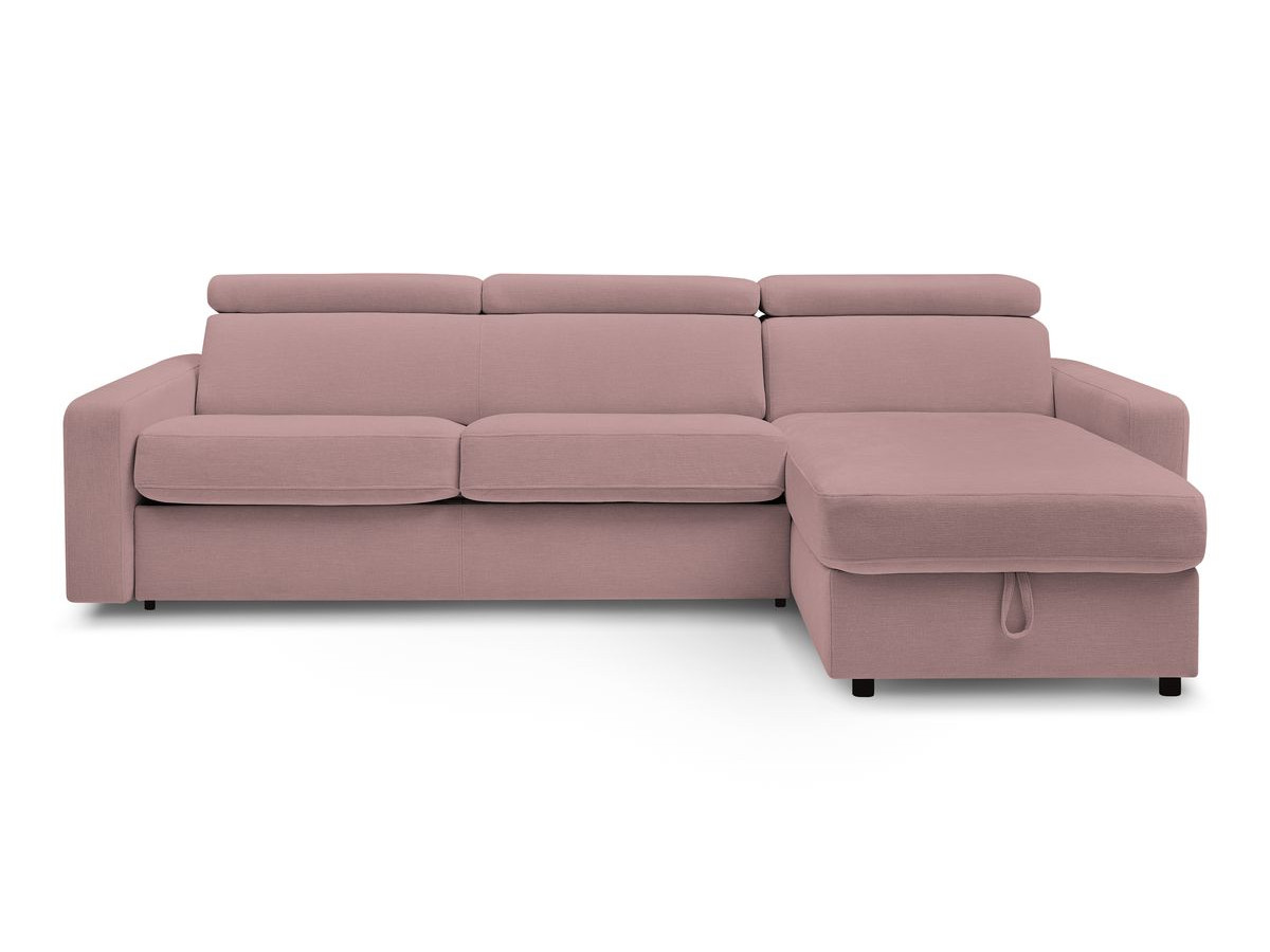 Canapé d'angle réversible convertible coffre MONACO tissu lisse