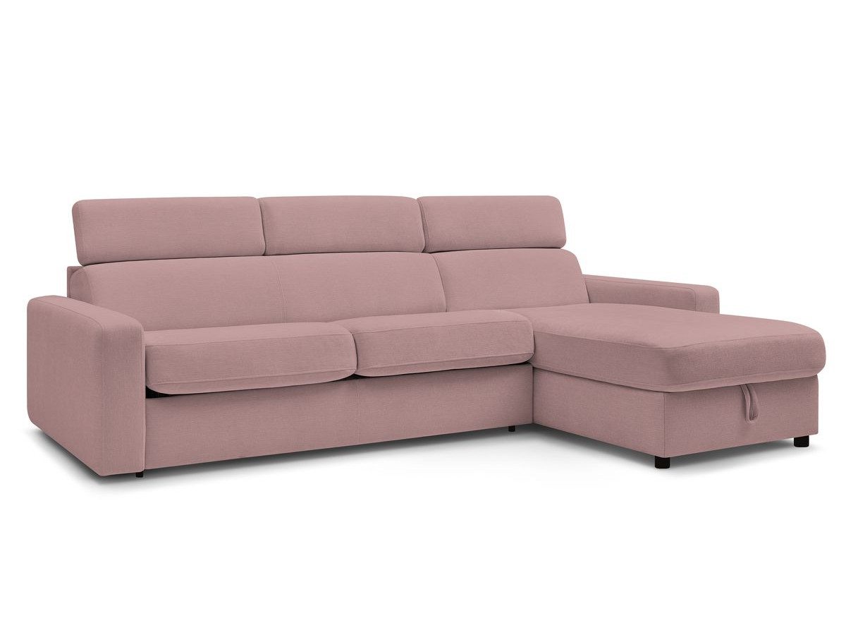 Canapé d'angle réversible convertible coffre MONACO tissu lisse