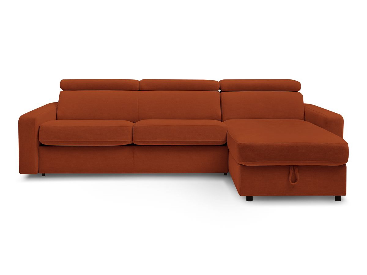 Canapé d'angle réversible convertible coffre MONACO tissu lisse