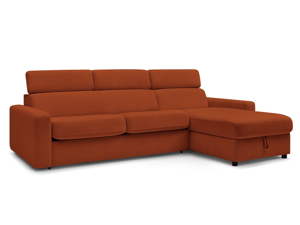 Canapé d'angle réversible convertible coffre MONACO tissu lisse