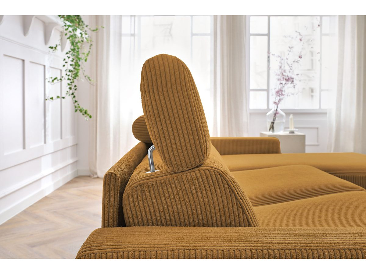 Canapé d'angle réversible convertible coffre MONACO velours côtelé