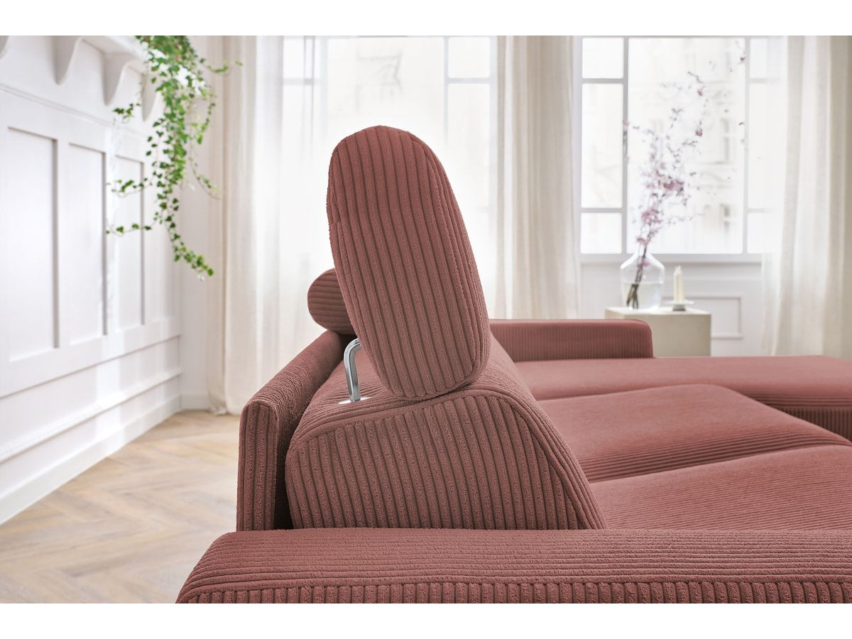 Canapé d'angle réversible convertible coffre MONACO velours côtelé