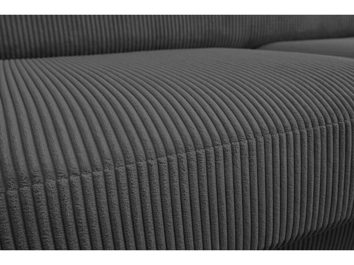 Canapé d'angle fixe EVEREST tissu chiné - Orange - Angle droit - 10 coussins