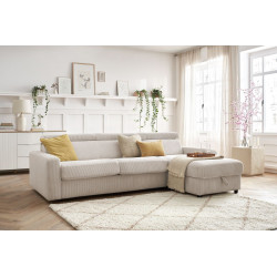 Canapé d'angle réversible convertible coffre MONACO velours côtelé