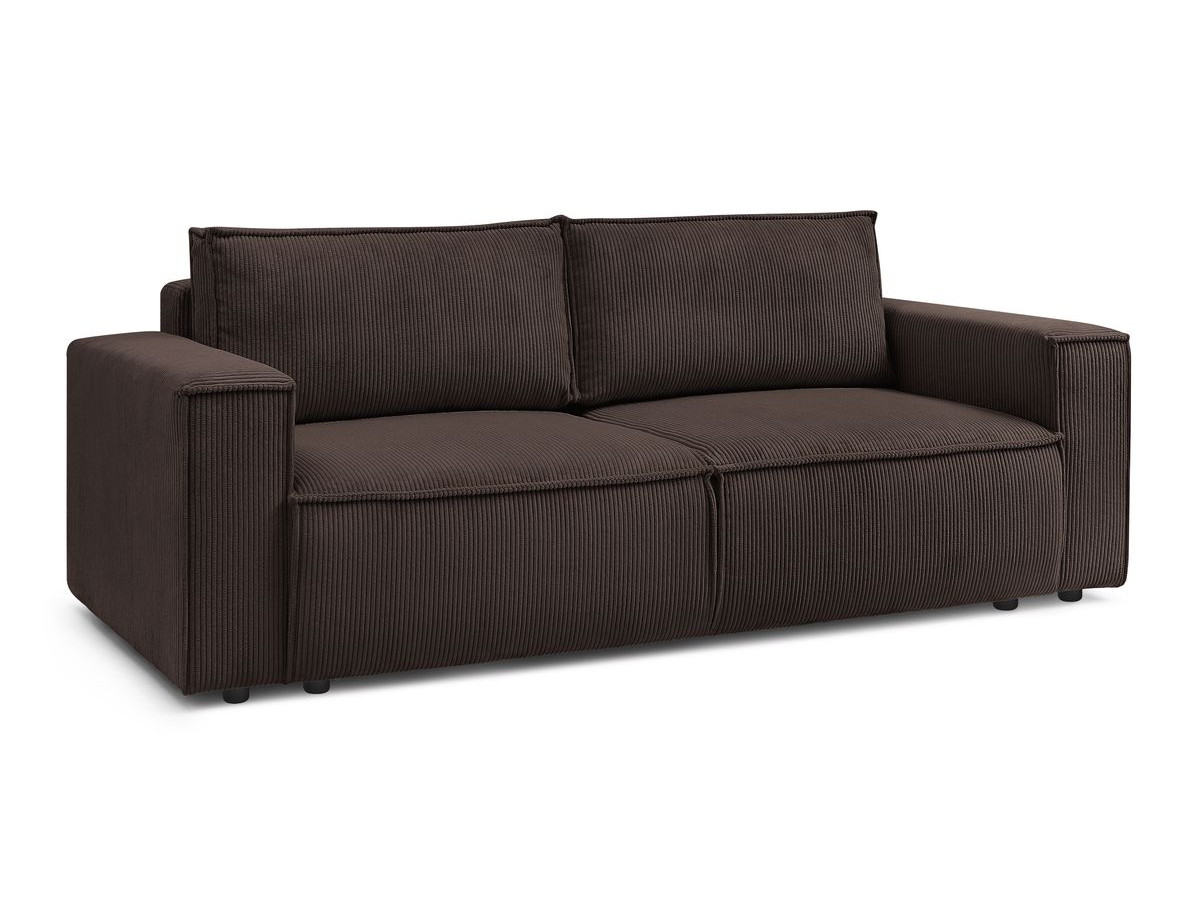 Canapé droit convertible coffre NIHAD velours côtelé