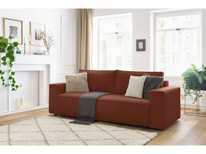 Canapé droit convertible coffre NIHAD