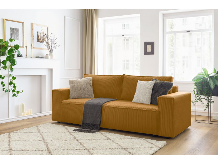 Canapé droit convertible coffre NIHAD