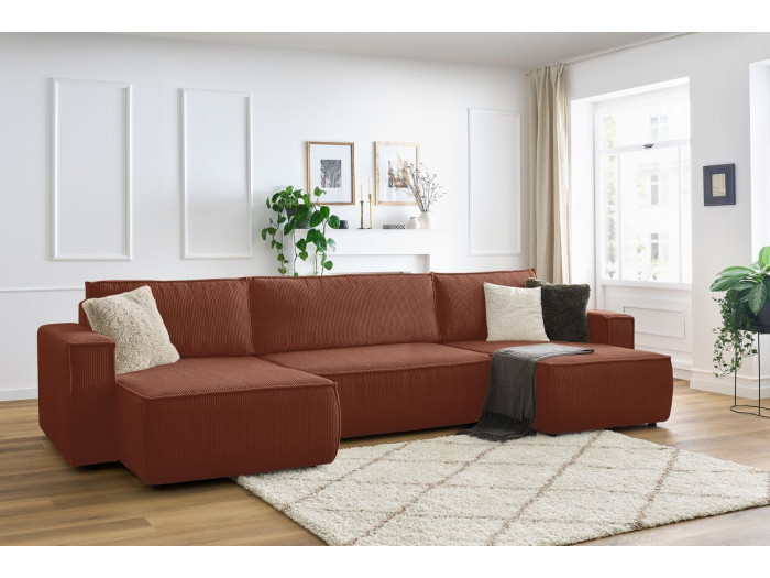 Canapé panoramique convertible coffre NIHAD