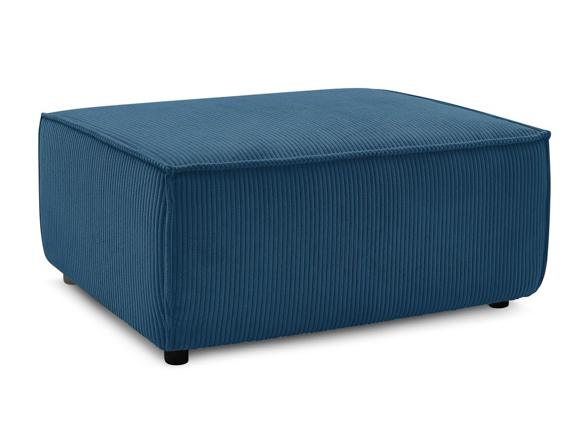 Pouf NIHAD velours côtelé bleu foncé — vue 6
