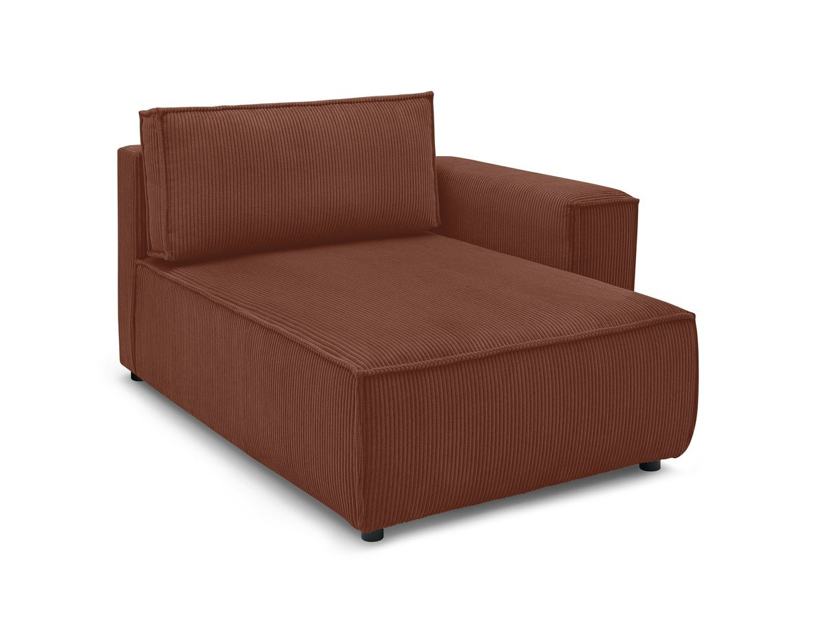Méridienne avec accoudoir pour canapé modulable NIHAD tissu velours côtelé
