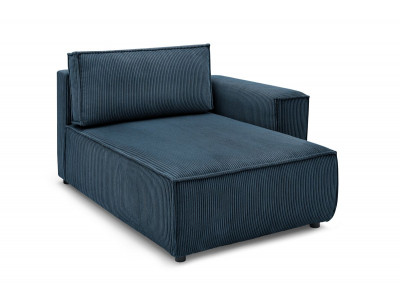 Méridienne avec accoudoir pour canapé modulable NIHAD tissu velours côtelé
