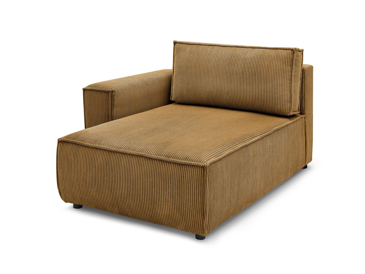 Méridienne avec accoudoir pour canapé modulable NIHAD tissu velours côtelé