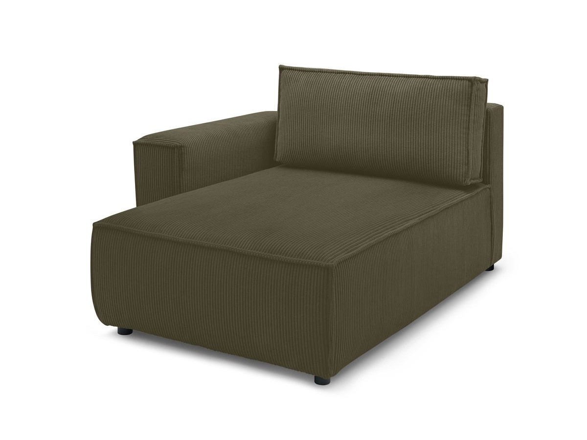 Chaise longue met armleuning voor NIHAD modulaire bank in corduroy stof