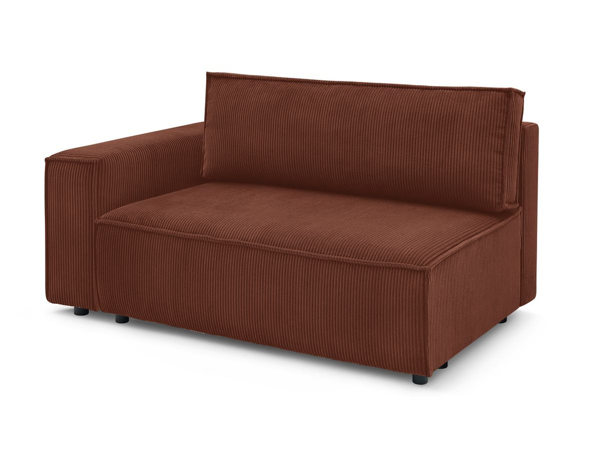 Chauffeuse 2 places avec accoudoir pour canapé modulable NIHAD tissu velours côtelé