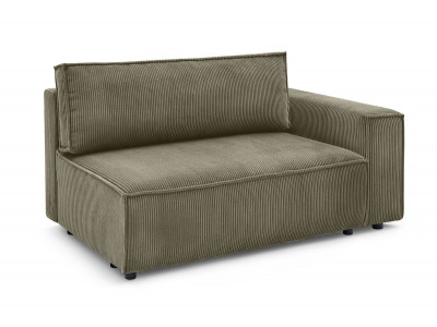 Chauffeuse 2 places avec accoudoir pour canapé modulable NIHAD tissu velours côtelé