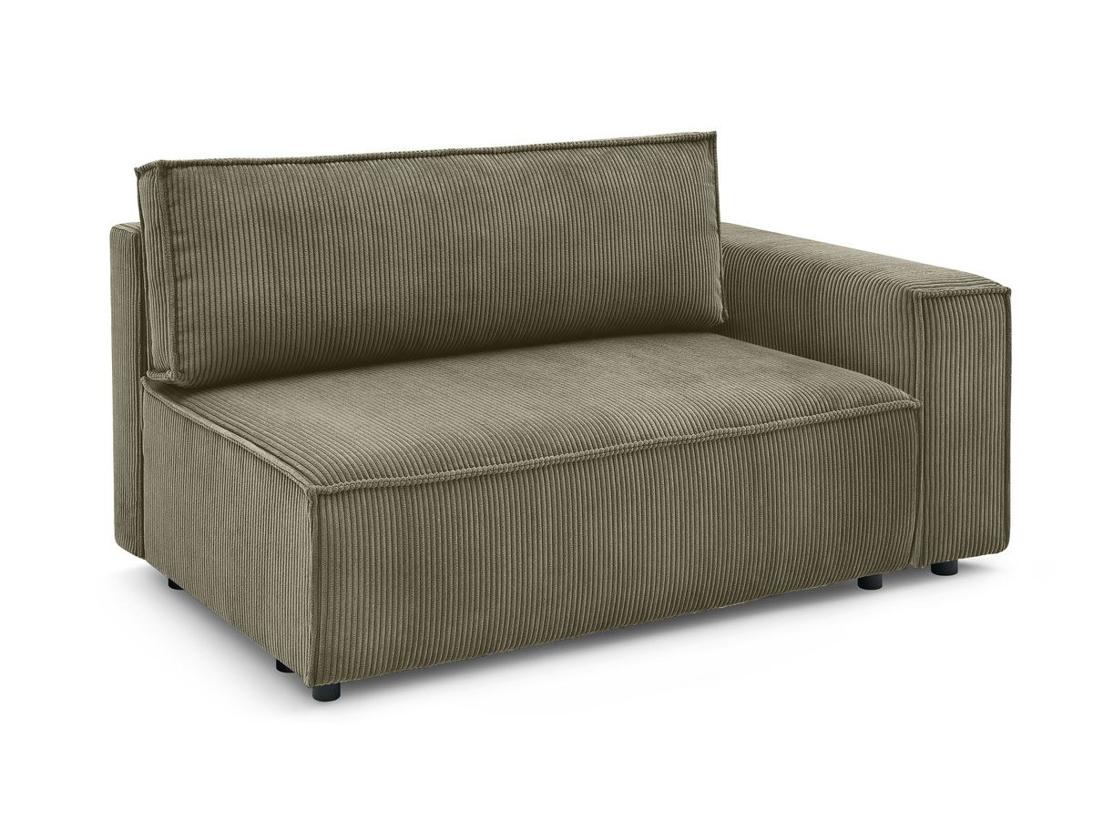 Chauffeuse 2 places avec accoudoir pour canapé modulable NIHAD tissu velours côtelé