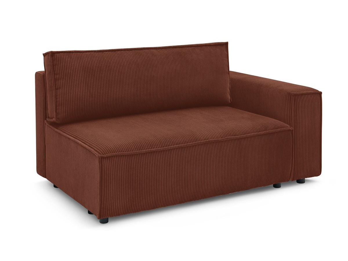 Chauffeuse 2 places avec accoudoir pour canapé modulable NIHAD tissu velours côtelé