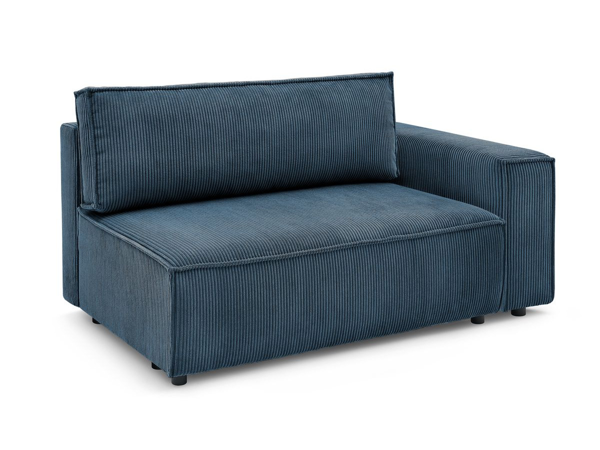 Chauffeuse 2 places avec accoudoir pour canapé modulable NIHAD tissu velours côtelé